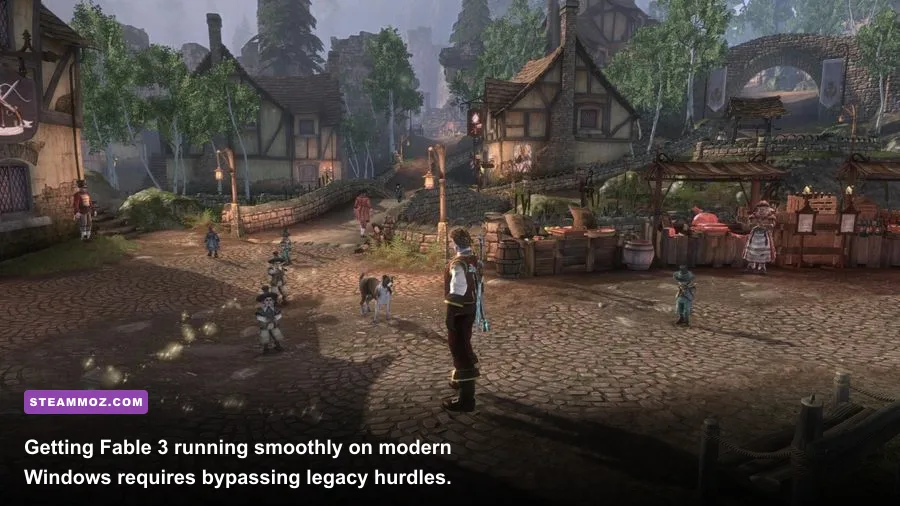 Fable 3 running on modern PC hardware with max graphical settings