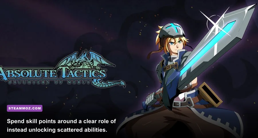 Absolute Tactics Daughters of Mercy class selection and skill tree screen