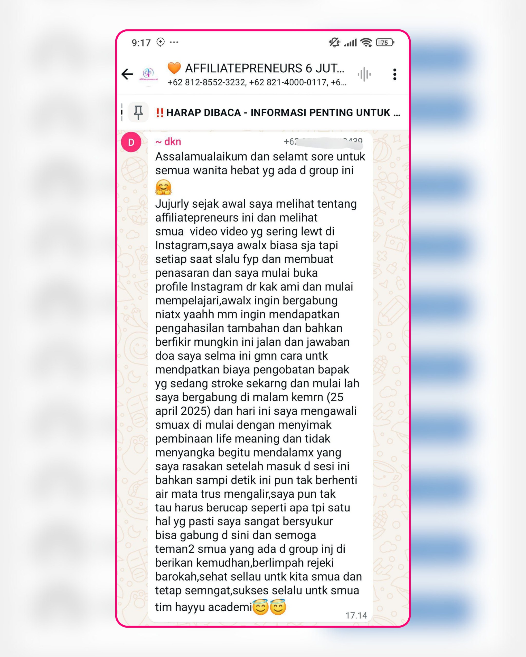 Testimoni Affiliatepreneurs 5