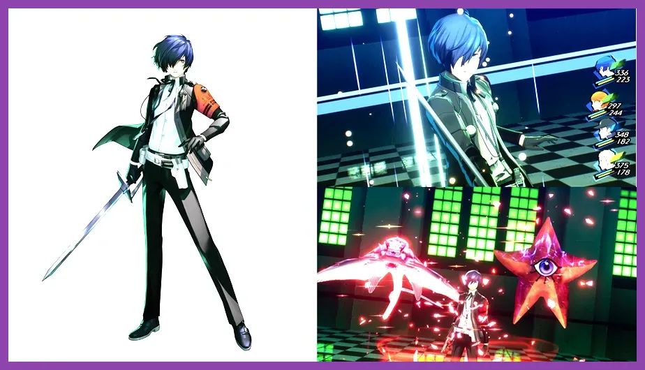 Protagonist combat interface in Persona 3 Reload