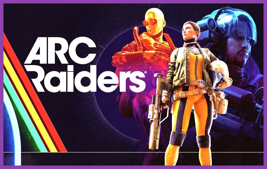 Arc Raiders cover art showing the main characters on a rugged landscape