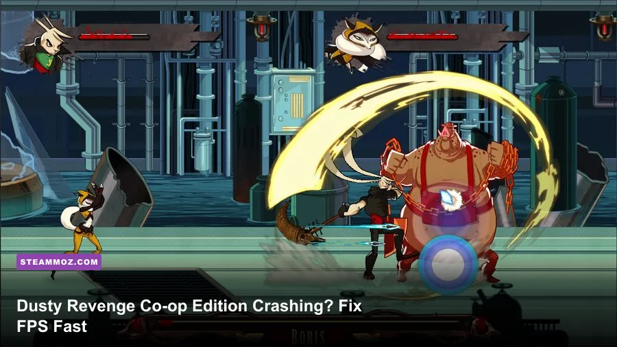 Dusty Revenge Co-op Edition gameplay with Dusty fighting enemies on PC