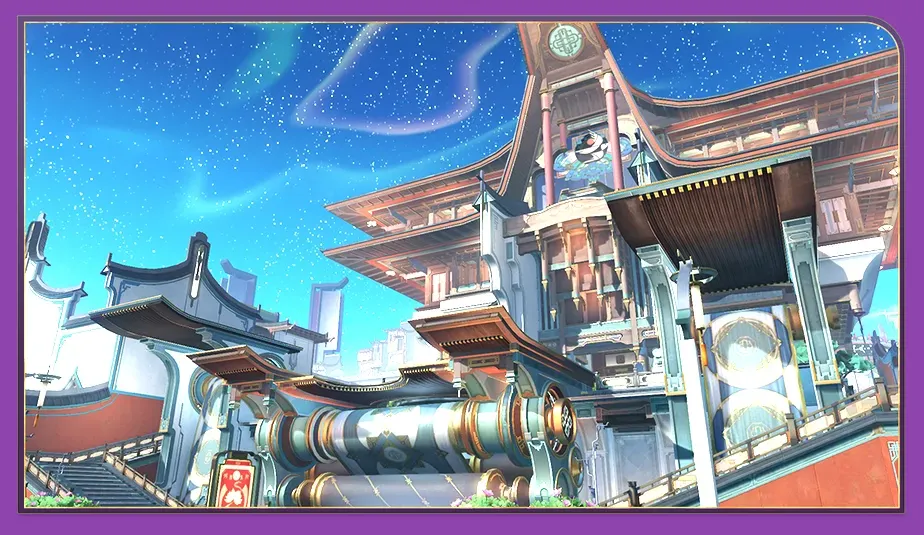 Xianzhou Luofu ship landscape in Honkai Star Rail