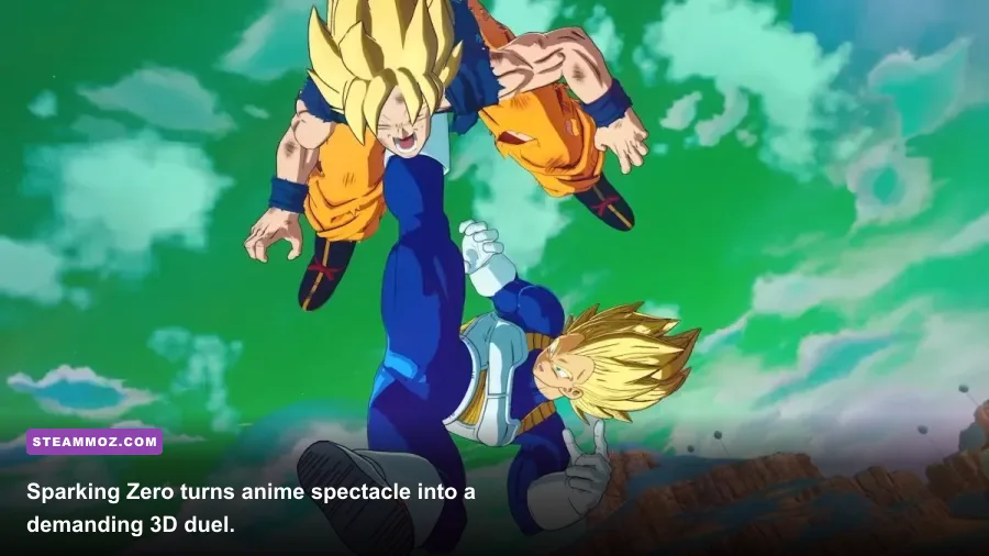 Goku and Vegeta clash in Dragon Ball Sparking Zero