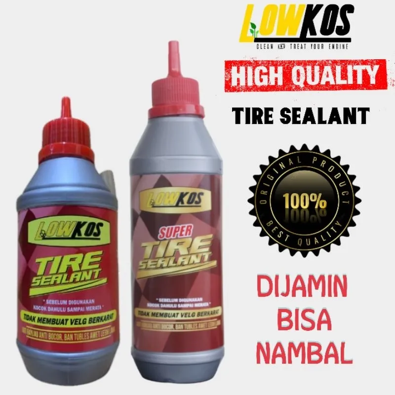 LOWKOS Cairan Tubles 350ml & 500ml Tire Sealant Penambal Ban Otomatis Anti Ranjau Paku untuk Motor dan Mobil - Gambar 2