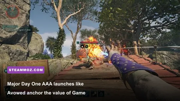 First-person combat in Obsidian Entertainment's Avowed featuring magic and swordplay