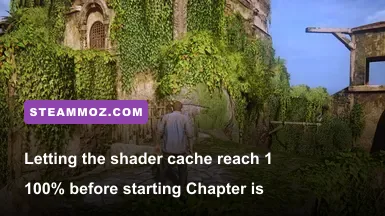 Uncharted PC building shaders progress indicator on the main menu