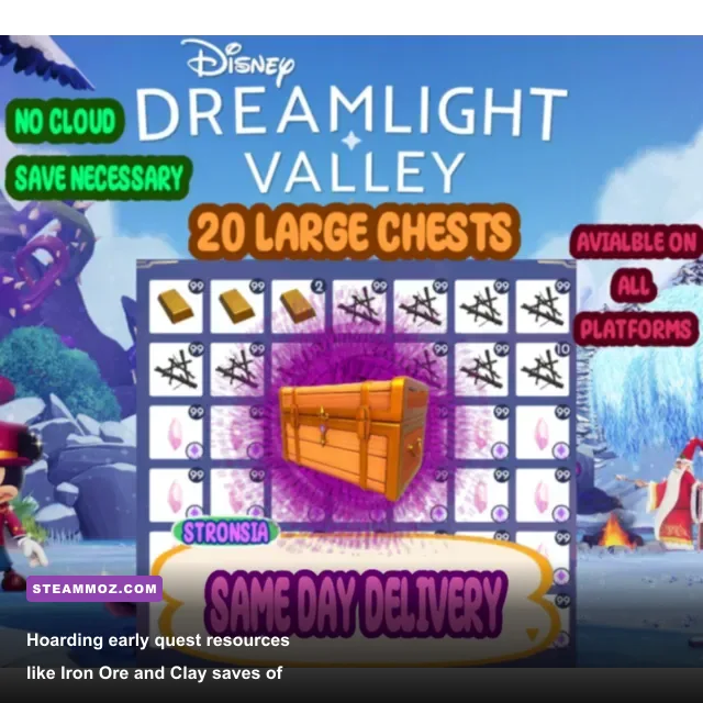 Organized storage room filled with color-coded chests inside player house