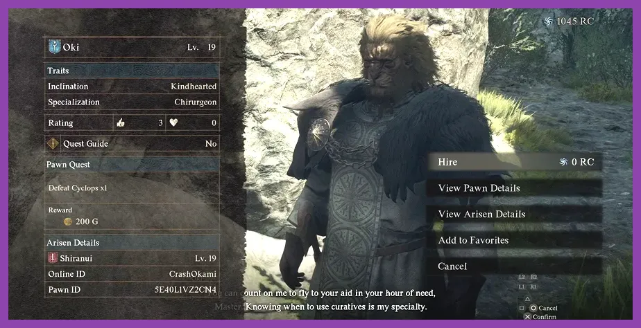 Dragon's Dogma 2 pawn wearing gold find boosting equipment