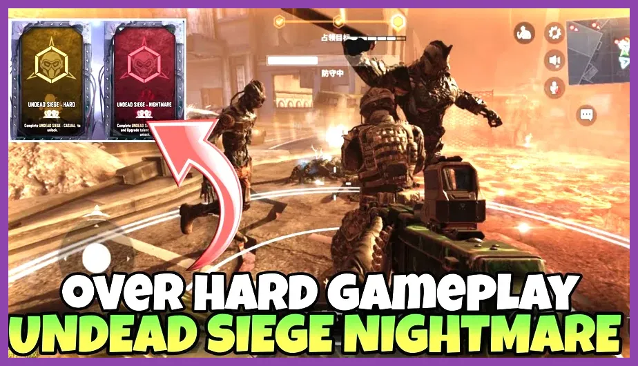 Players fighting zombies in COD Mobile Undead Siege mode