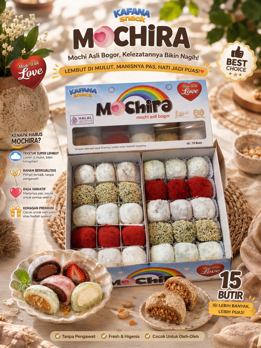 Mochira - Kue Mochi Lembut