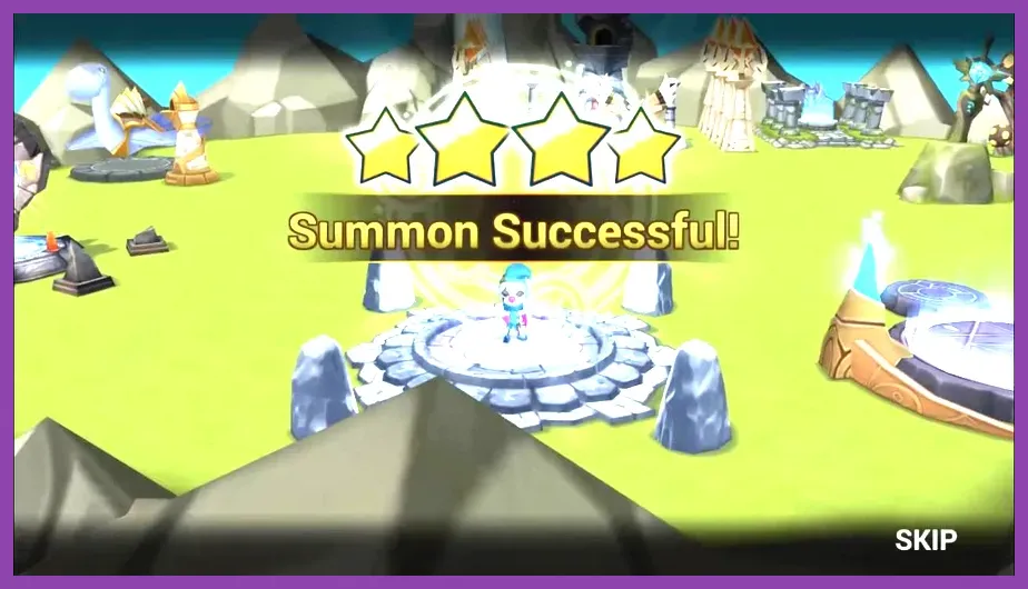 Summoners War summoning portal with mystical scrolls