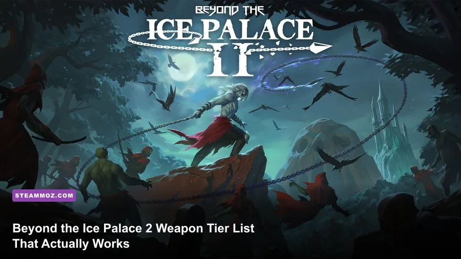 Beyond the Ice Palace 2 knight exploring an icy platforming area with sword and shield