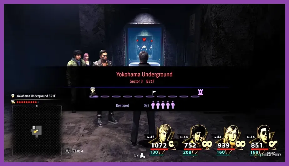 The Like a Dragon Infinite Wealth party exploring Yokohama Dungeon for weapon materials