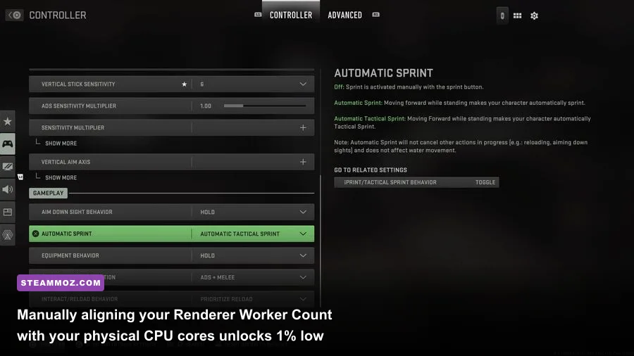 Text editor displaying the options.3.cod22.cst configuration file for Modern Warfare 2