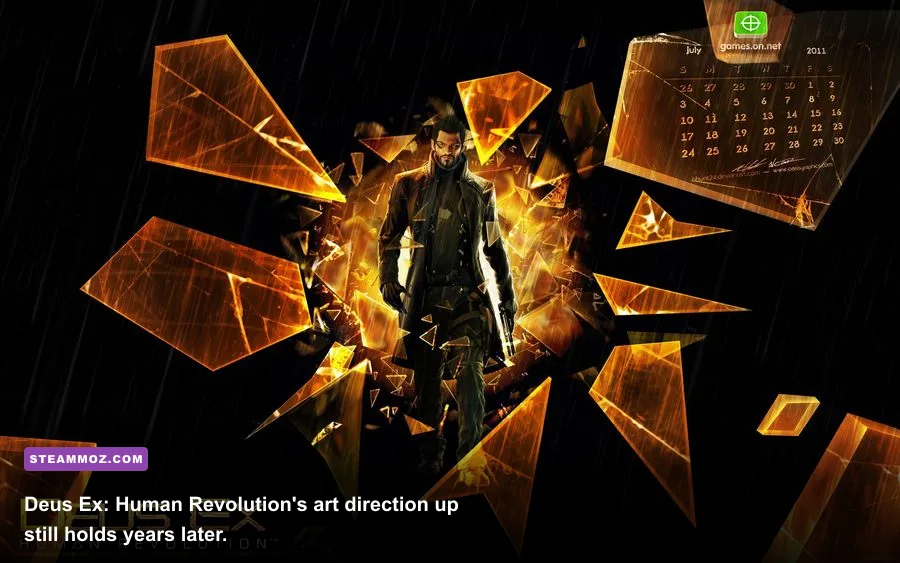 Deus Ex Human Revolution's iconic gold and black art style