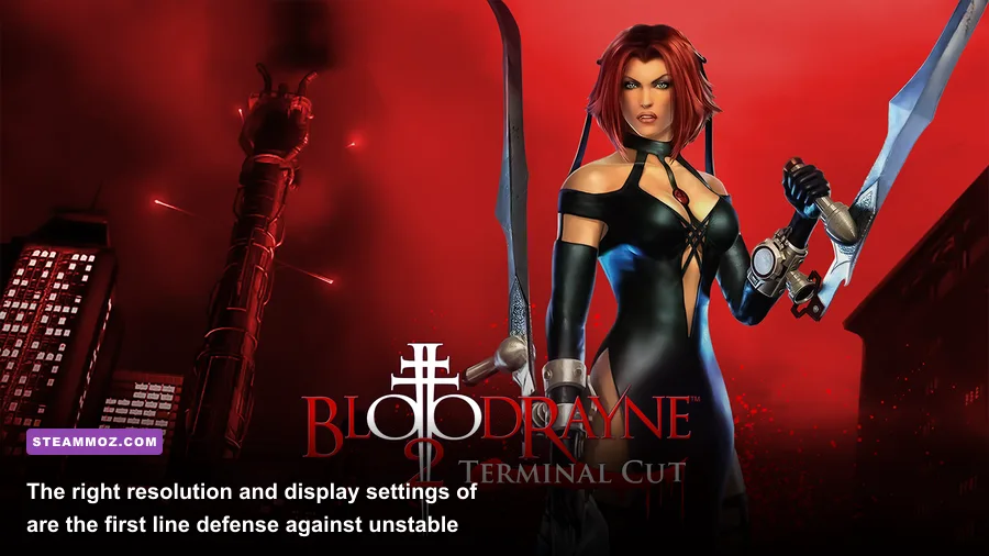 BloodRayne Terminal Cut graphics and resolution settings menu