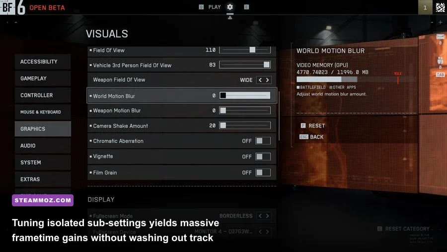 PC graphics settings menu showing anisotropic filtering and shadow resolutions
