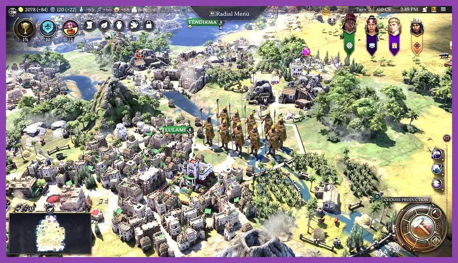 Civilization 7 S-Tier military units attacking a city
