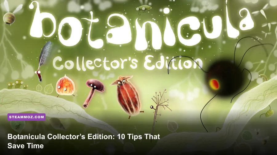 Botanicula Collector's Edition gameplay showing the tree world and five heroes