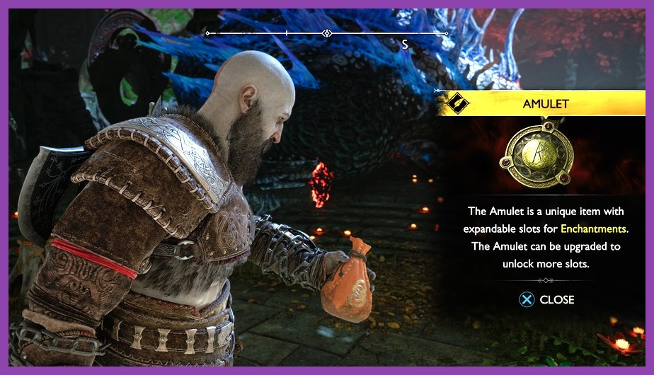 The Amulet of Yggdrasil interface showing optimal endgame enchantment combinations