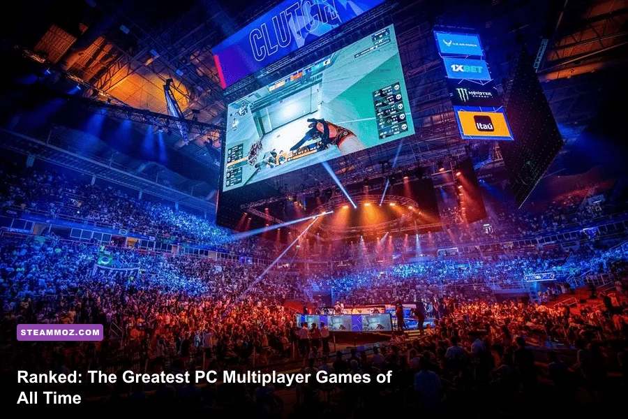 High-stakes PC esports tournament arena displaying competitive gameplay