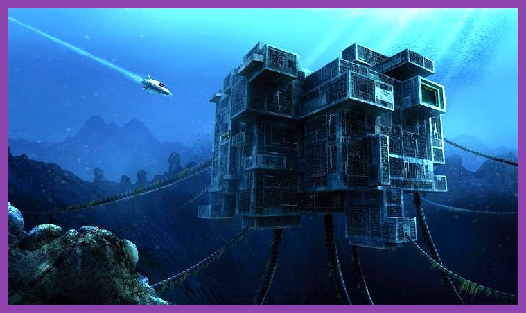 Subnautica underwater base and alien sea creatures in high definition