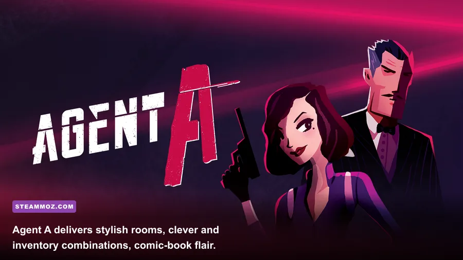 Agent A A puzzle in disguise colorful spy apartment puzzle scene