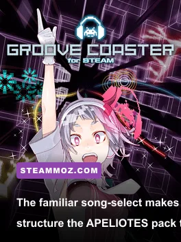 Groove Coaster PC song selection interface showing APELIOTES content