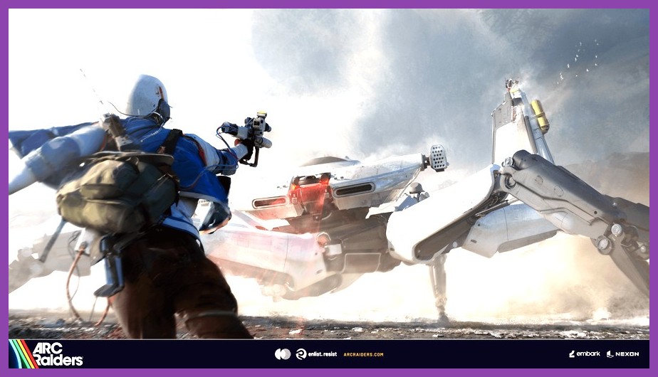 Concept art of the Arc Raiders final boss Overseer showing its shield and core