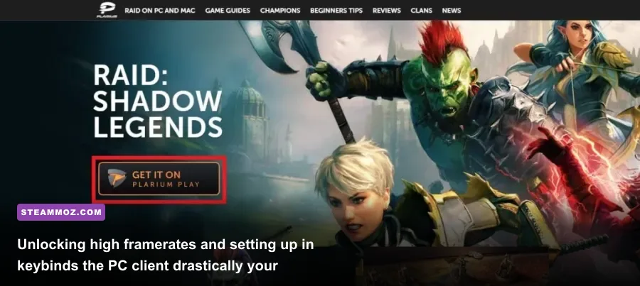 In-game settings screen of Raid Shadow Legends on PC showing graphics and framerate options