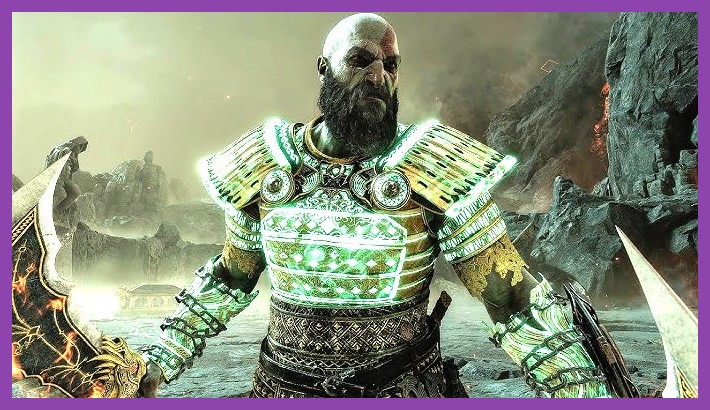 Kratos fighting with Berserker armor in God of War Ragnarok