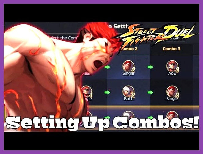 A four-stage combo chain executing in Street Fighter Duel