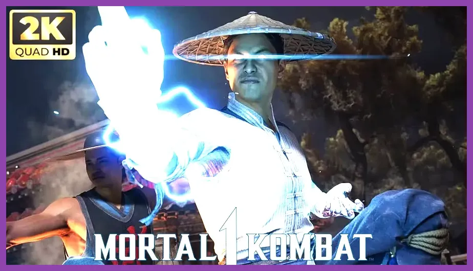 Raiden executing lightning special moves in Mortal Kombat 1