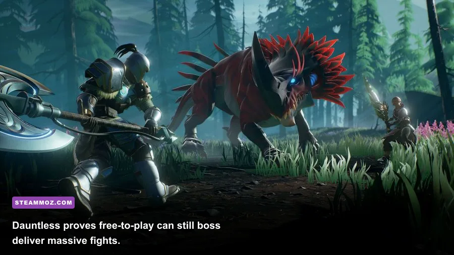 Slayer fighting a Behemoth in Dauntless