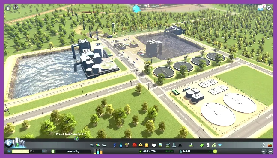 Water pollution and sewage management in Cities Skylines 2