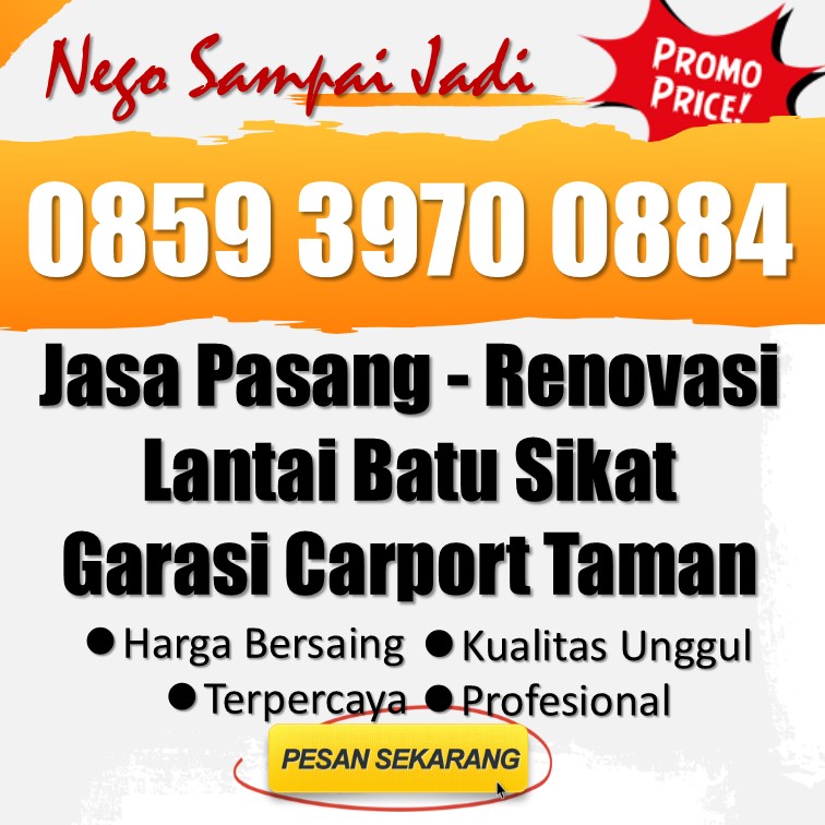 📣 WA 0859 3970 0884 - Biaya Buat Lantai Batu Sikat Untuk Carport Di Sidoharjo Wonogiri
