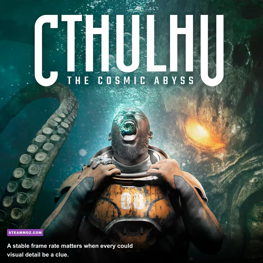Dark underwater facility in Cthulhu The Cosmic Abyss on PC