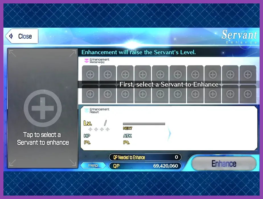 FGO servant enhancement high QP cost