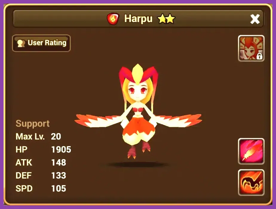 Colleen fire harpu healing and applying attack break