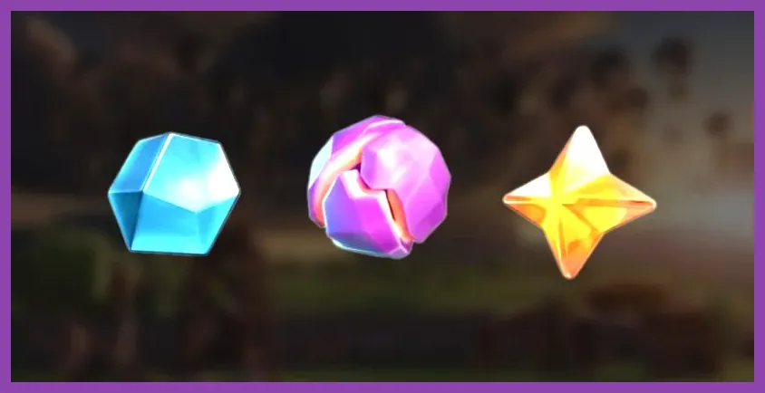 Shiny Ore, Glowy Ore, and Starry Ore resources in Clash of Clans