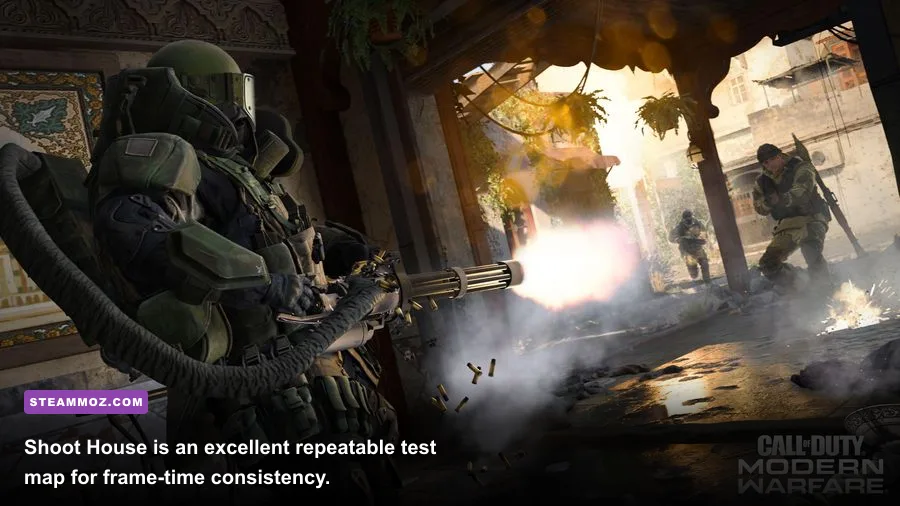 Modern Warfare PC multiplayer match on the Shoot House map