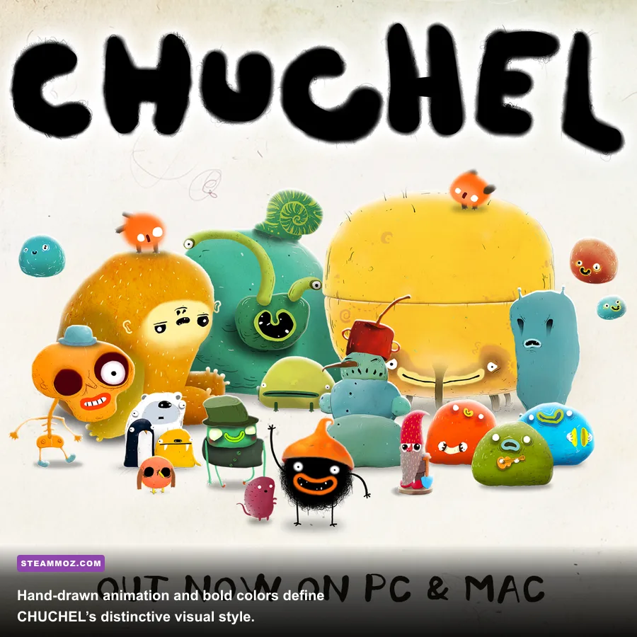 Colorful CHUCHEL level artwork from Amanita Design