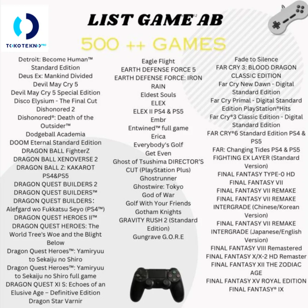 SONY PS4 PRO/SLIM/FAT Online & Offline Storage 500GB/1TB PLAYSTATION PLAY STATION PS 4 - Gambar 3