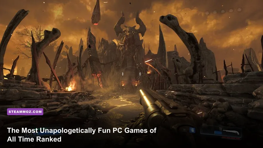 High-octane action gameplay showing intense PC combat