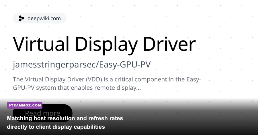 Parsec virtual display adapter settings configured for 60Hz and 1080p stream synchronization