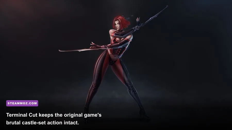 BloodRayne Terminal Cut gameplay inside a dark castle