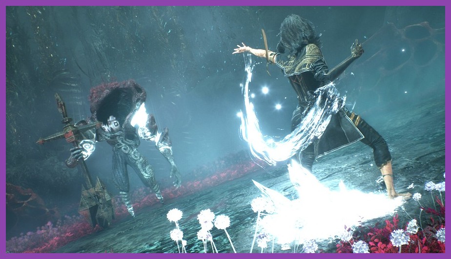 Lune casting elemental magic in Clair Obscur Expedition 33
