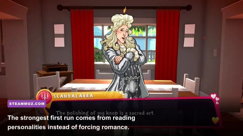 Date Everything! character dialogue scene with a dateable household object