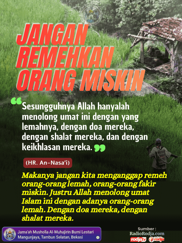 Jangan Remehkan Orang Miskin